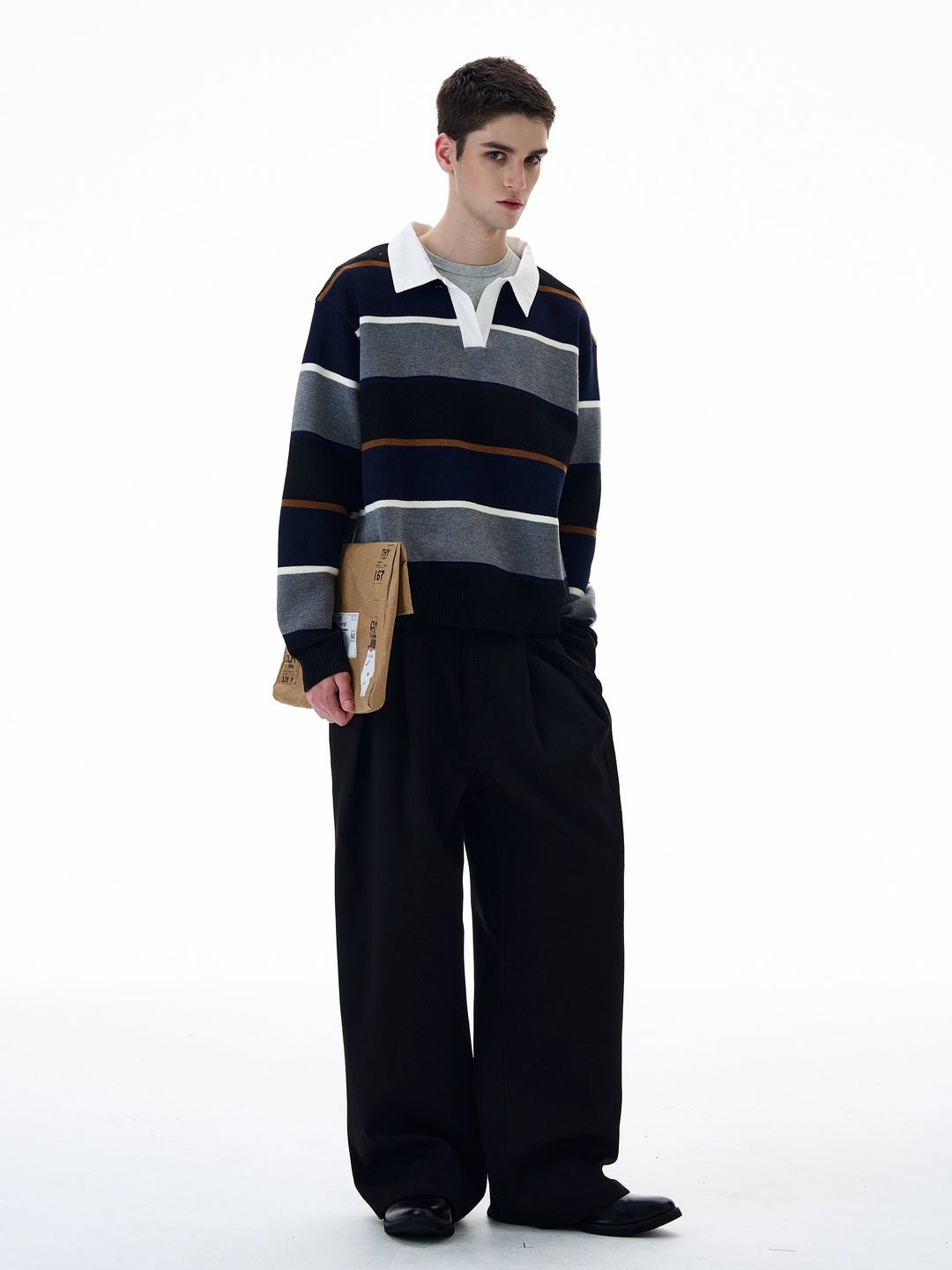 Wide-Leg Drape Casual Pants