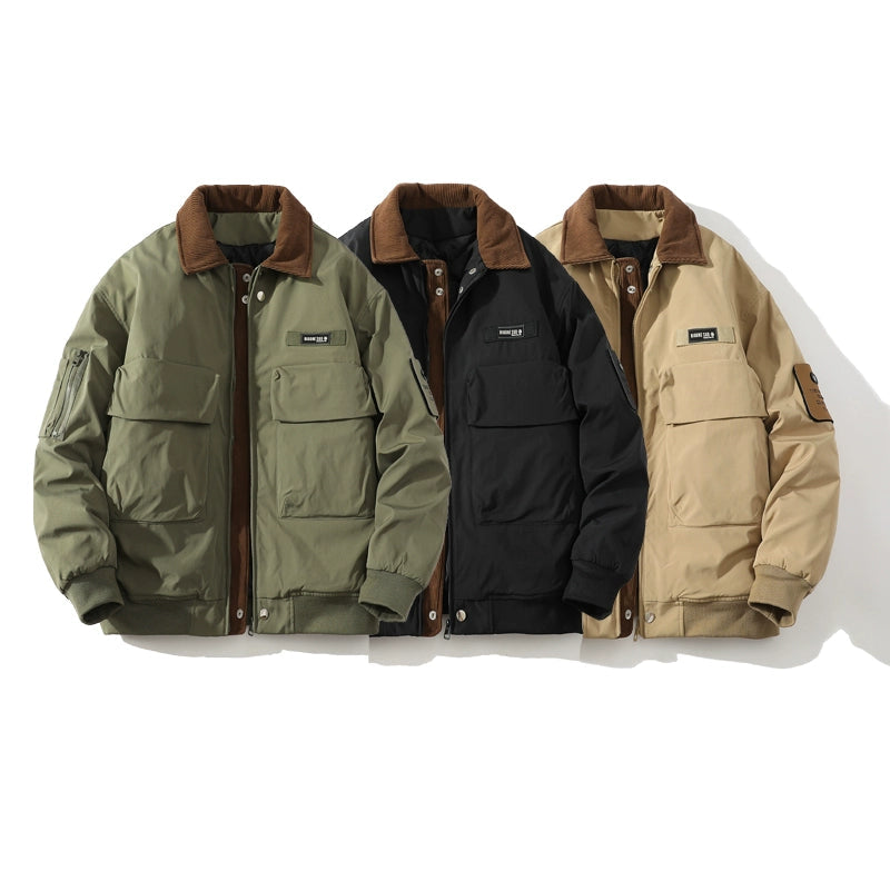 Izolowana bawełniana kurtka robocza w stylu retro