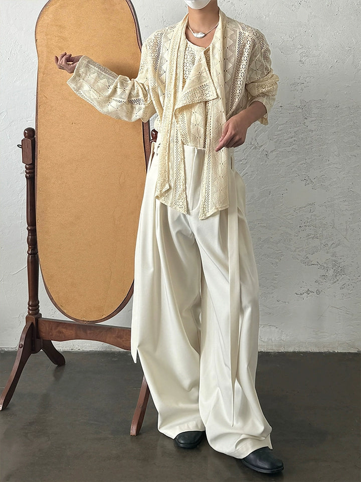 Jacquard Lace Sun Protection Ribbon Shirt