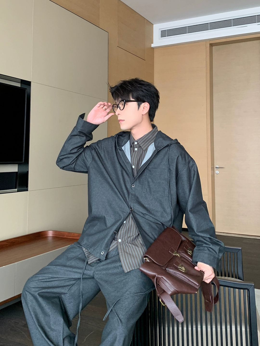 Hooded Shirt and Pants (Sold separately)