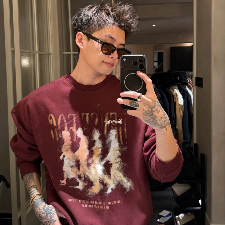 Character Print Loose Sweatshirt