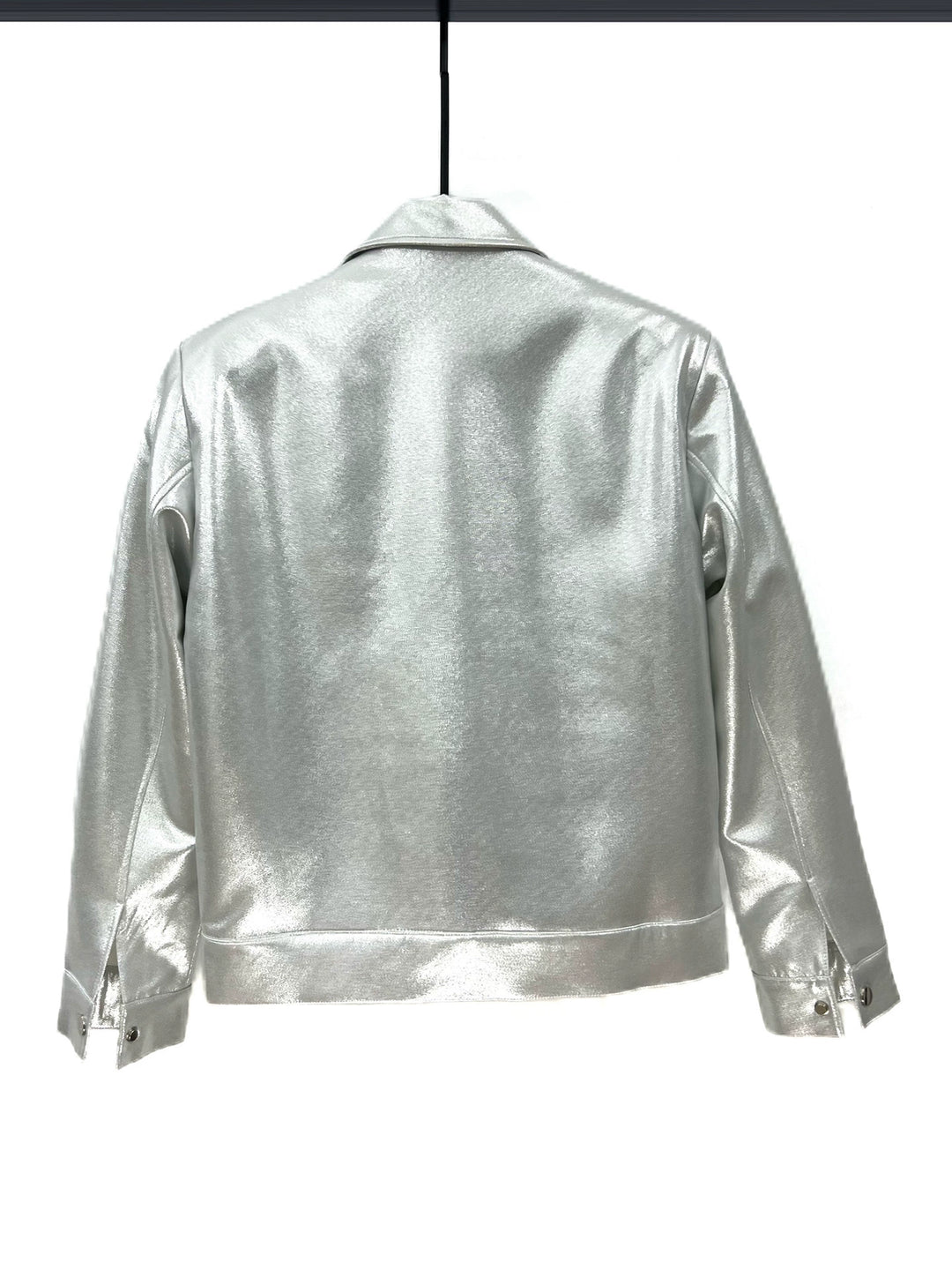Silver Metallic Bomber Jacket