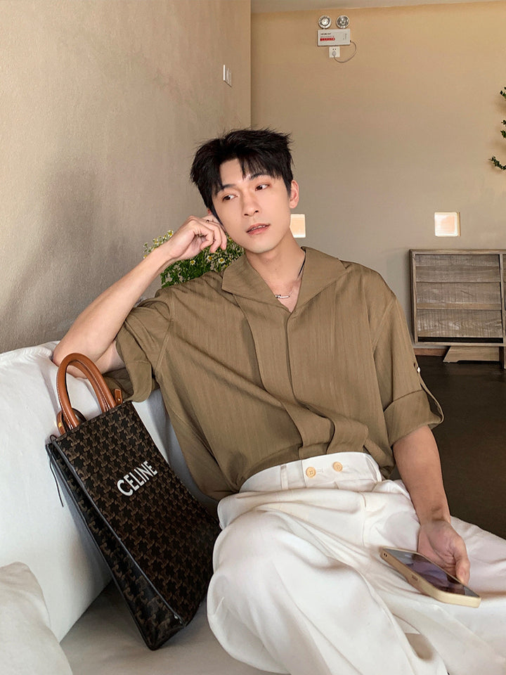 Short-Sleeve Non-Iron Casual Shirt