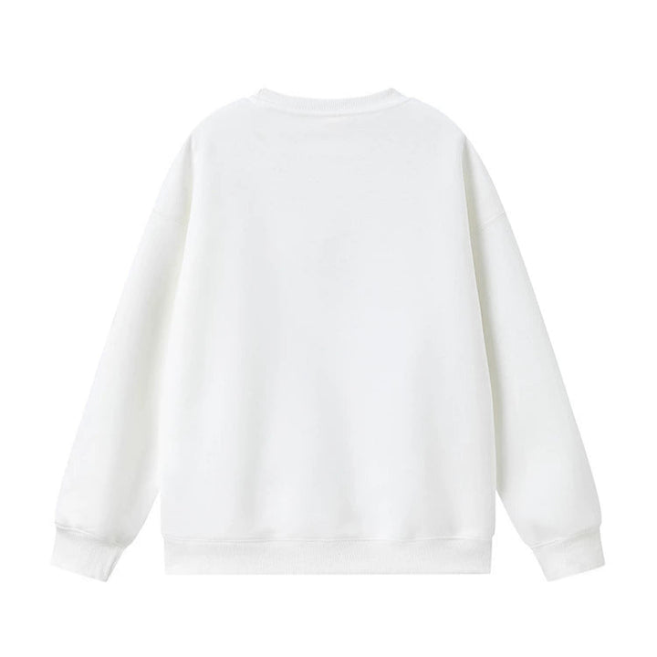 Puppy Print Round Neck Casual Sweatshirt