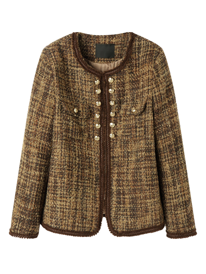 Loose Fit Tweed Jacket