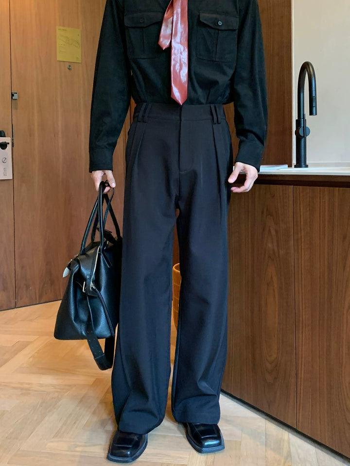 Straight Leg Elastic Waist Pants