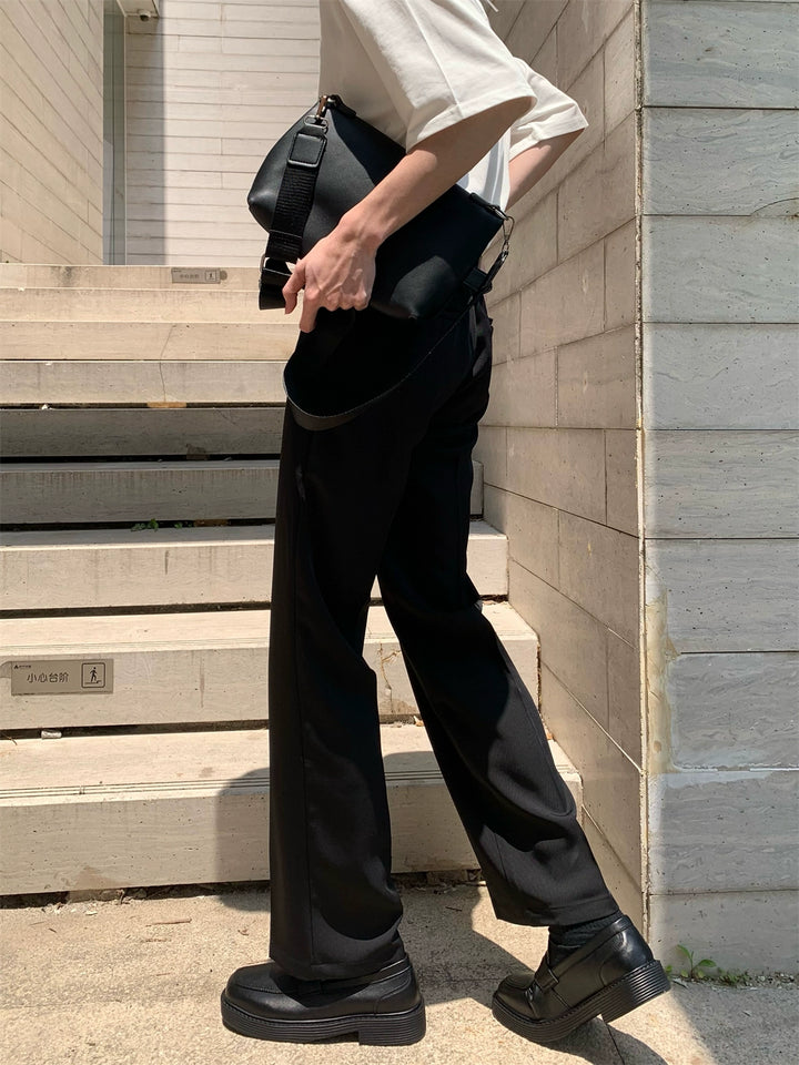 Straight Fit Non-Iron Drape Casual Pants