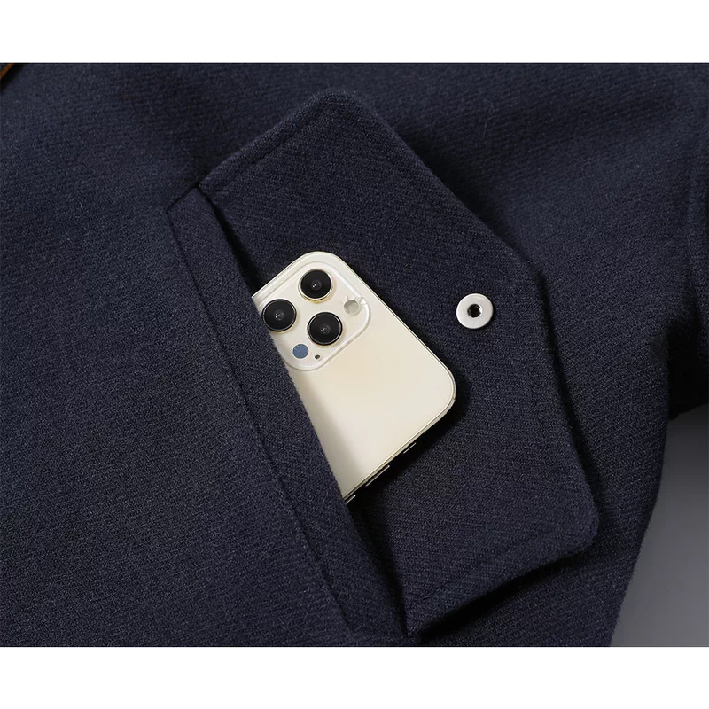 Loose Mid-Length Knitted Wool Coat