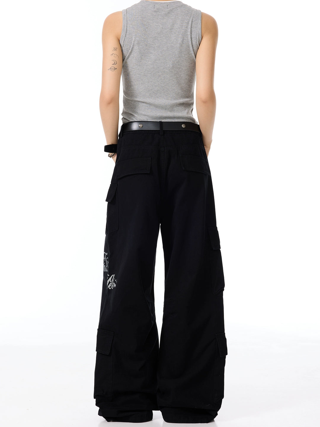 Brevtryk Flared Multi-pocket Cargo Bukser