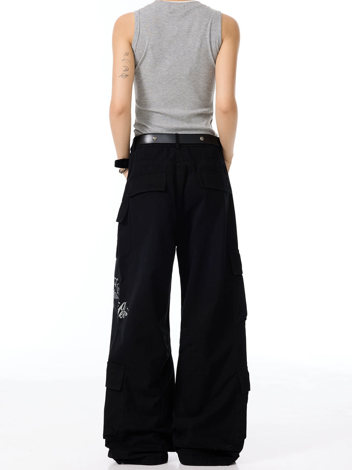 Brevtryk Flared Multi-pocket Cargo Bukser