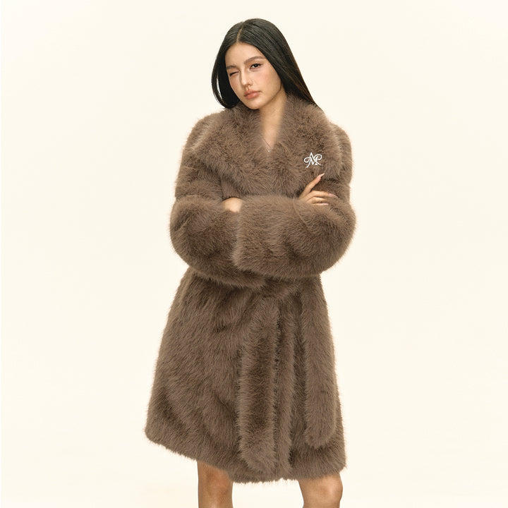 Retro Wool Belted Long Coat