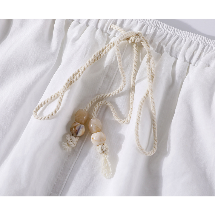 Elastic Waist Maxi Cotton Skirt