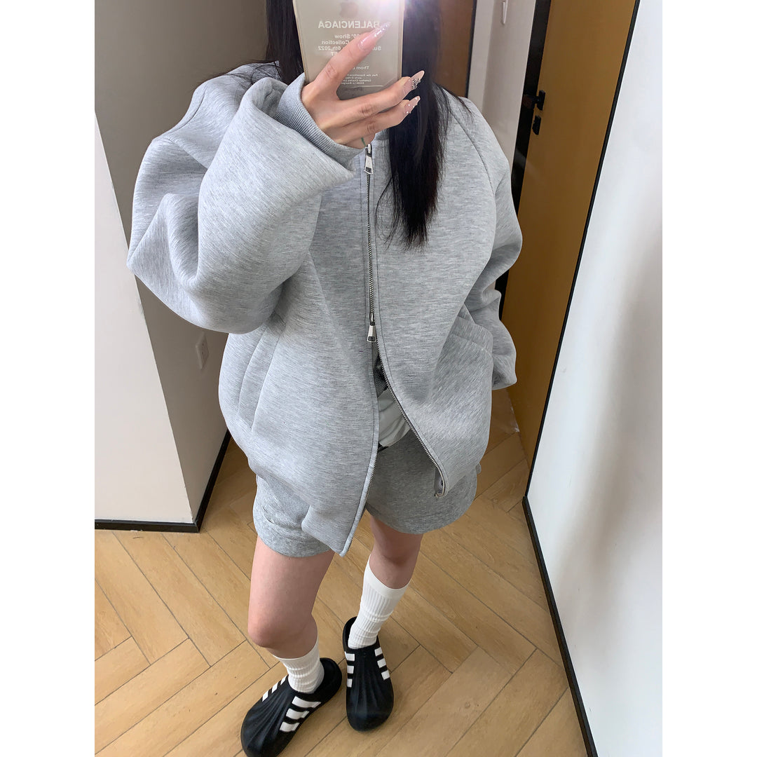 Grey Full-zip Jacket