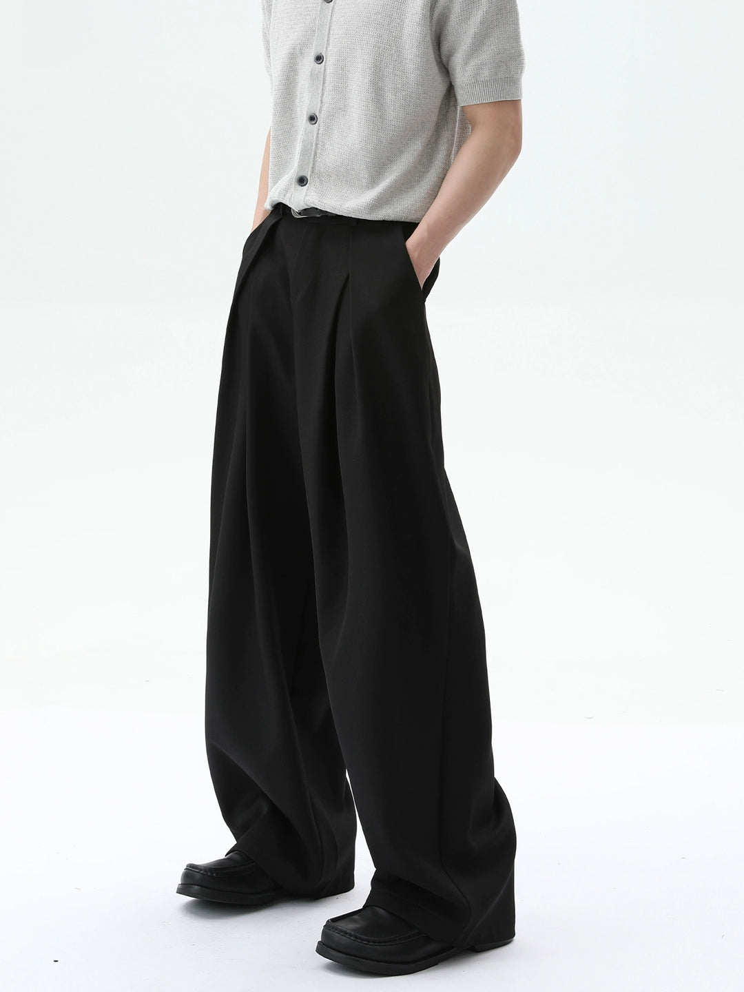 Wide-Leg Loose Fit Casual Pants