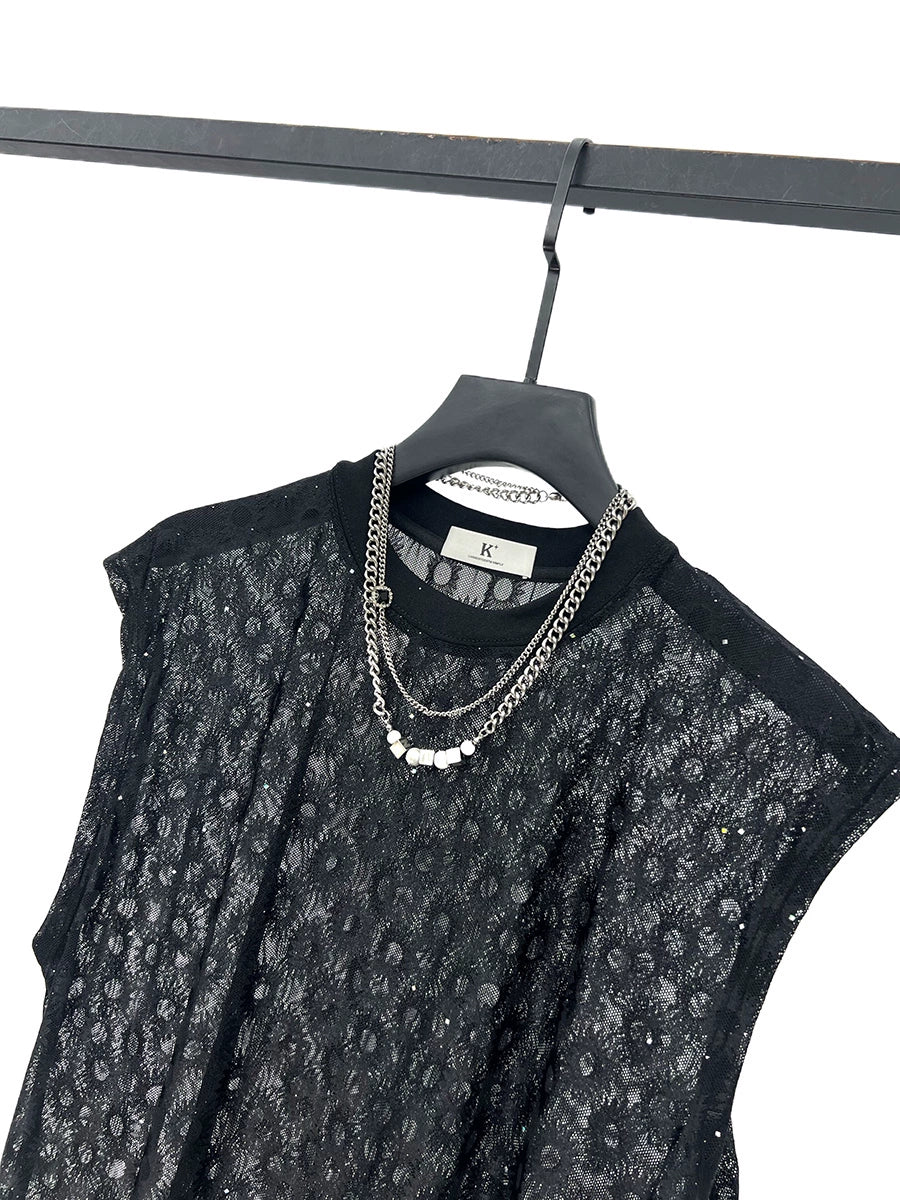 Mesh Sleeveless Quick-Dry Sunflower Vest