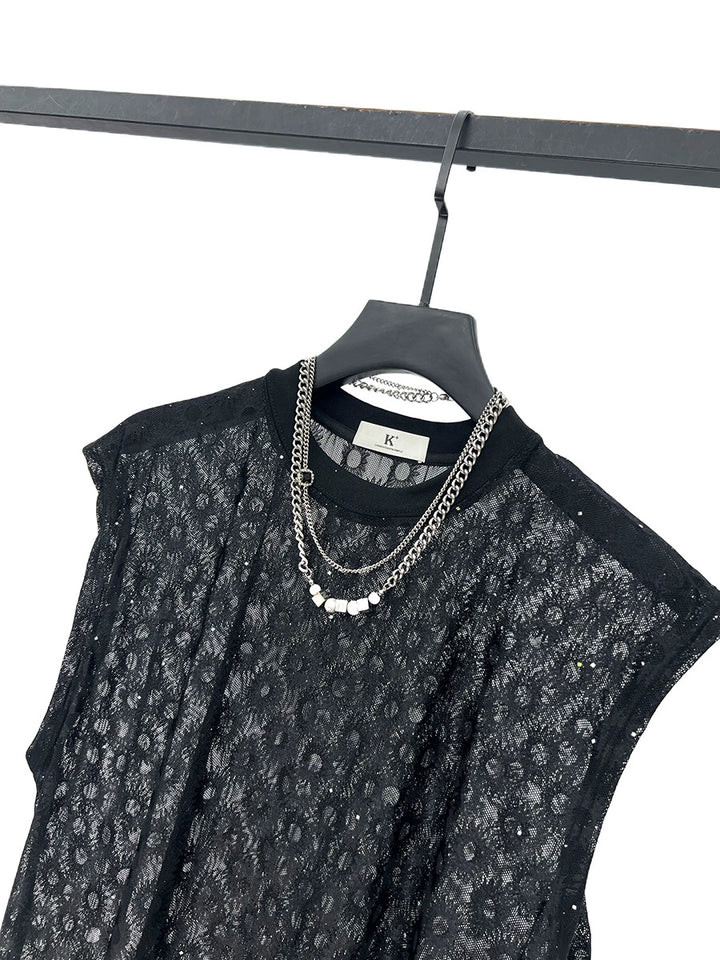 Mesh Sleeveless Quick-Dry Sunflower Vest