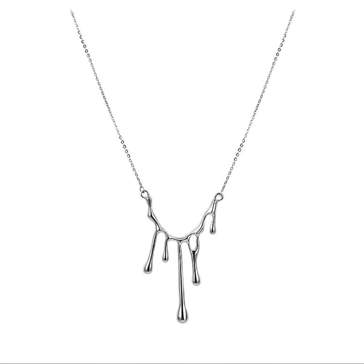 Irregular Liquid Lava Pendant Necklace