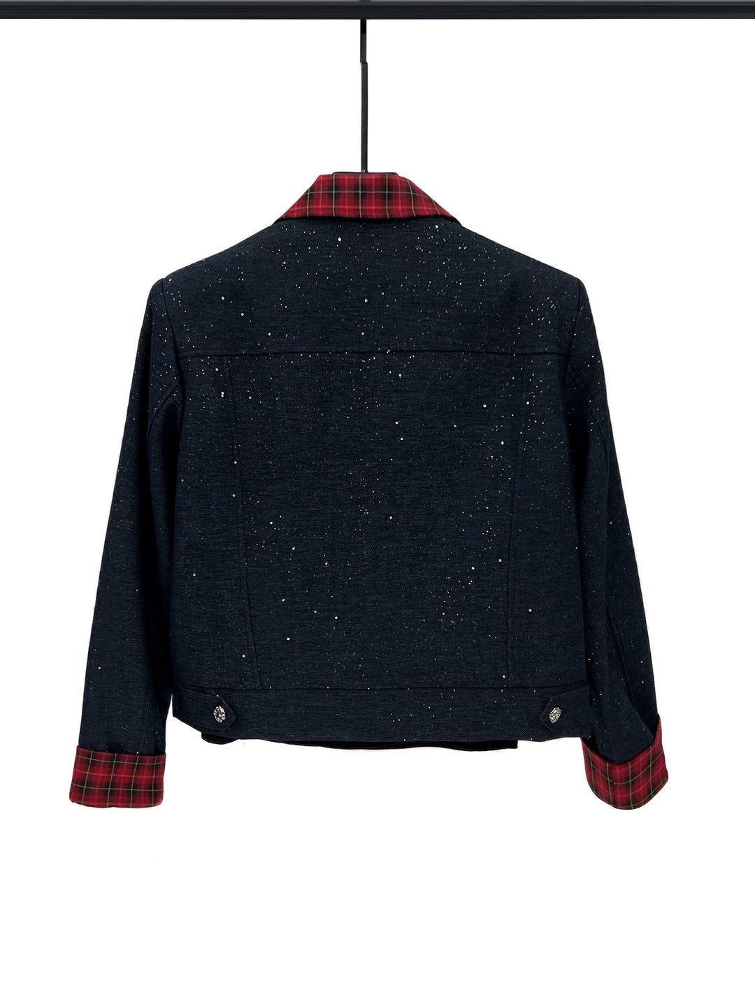 Plaid Collar Jacket and Pants