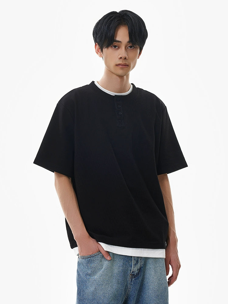 Henry Collar Short Sleeve T-shirt