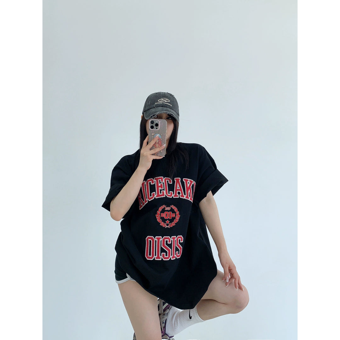 Patch Embroidery Loose Fit T-shirt