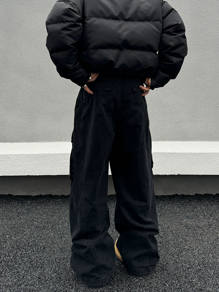 Large Pocket Straight-leg Cargo Pants