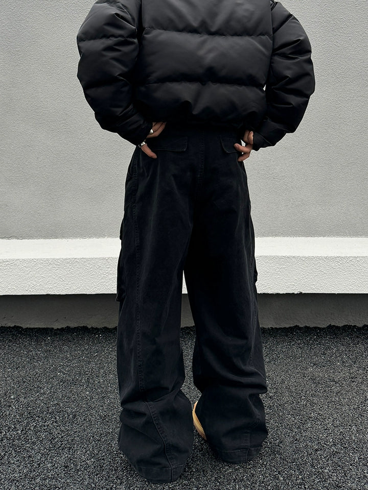 Large Pocket Straight-leg Cargo Pants