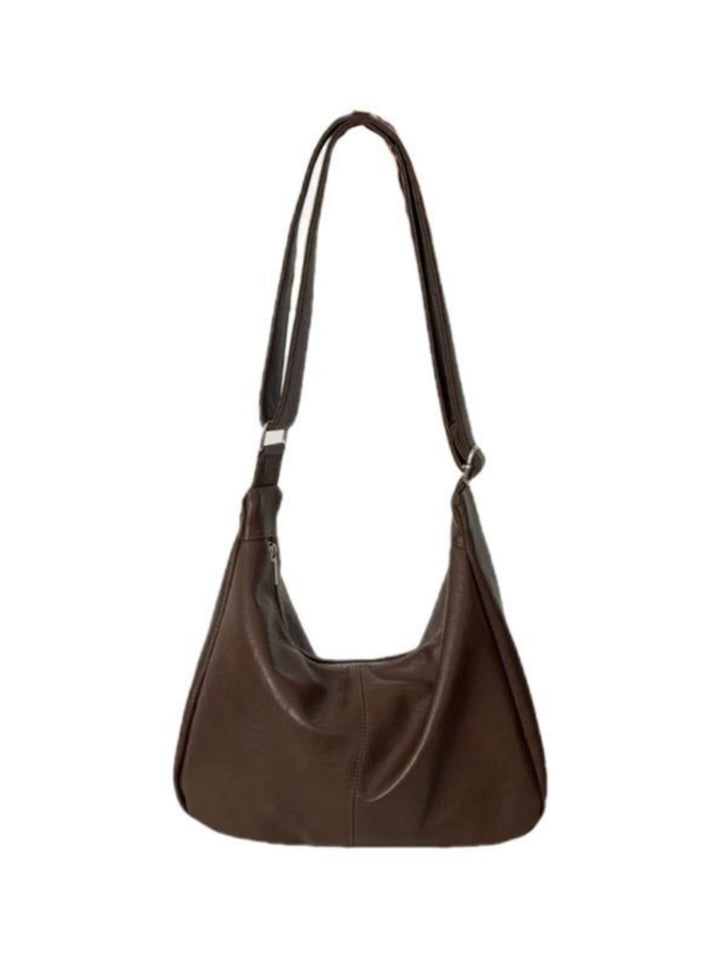 Dark Brown Leather Shoulder Bag