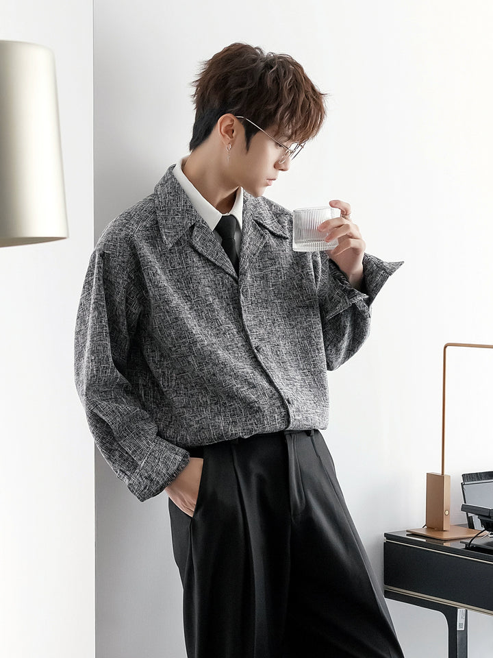 Cuban Collar Two-Piece Shirt