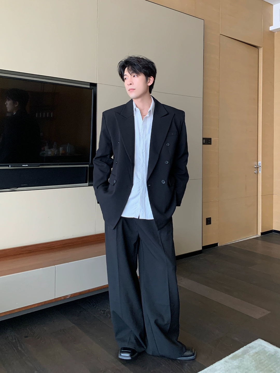 Double-Breasted Jacket and Pants