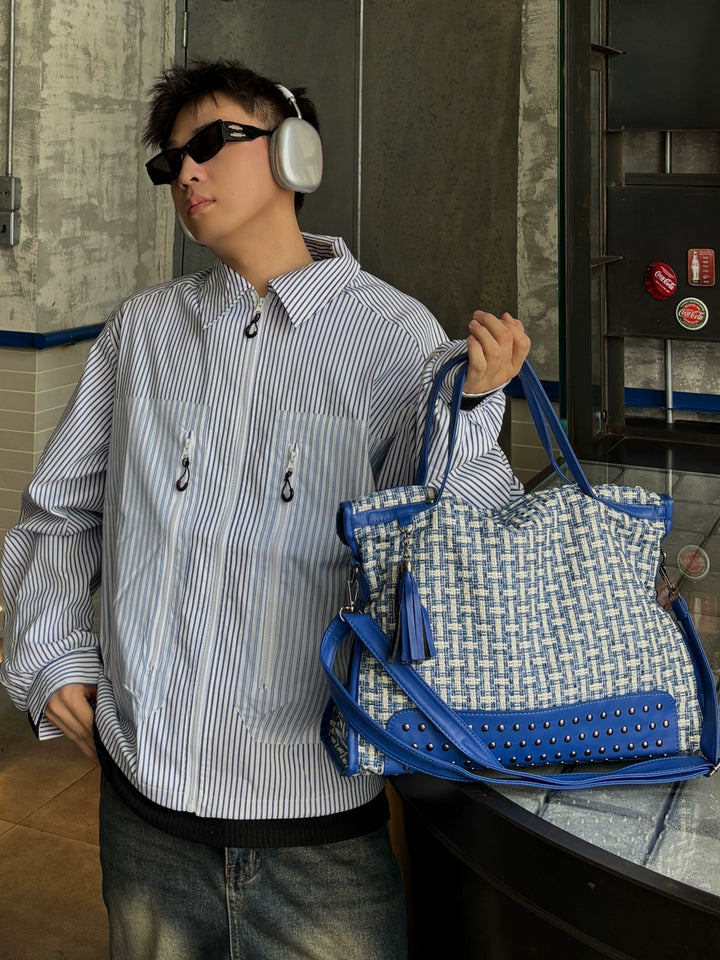 Rivet Messenger Tote Bag