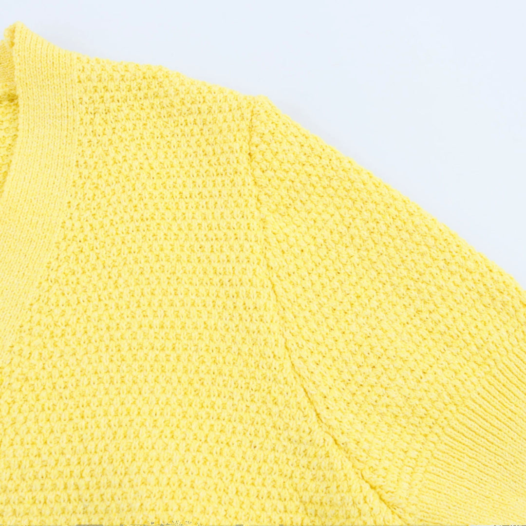 Star Button Knit Short Sleeve Cardigan