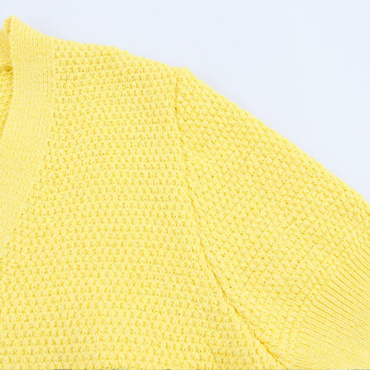 Star Button Knit Short Sleeve Cardigan