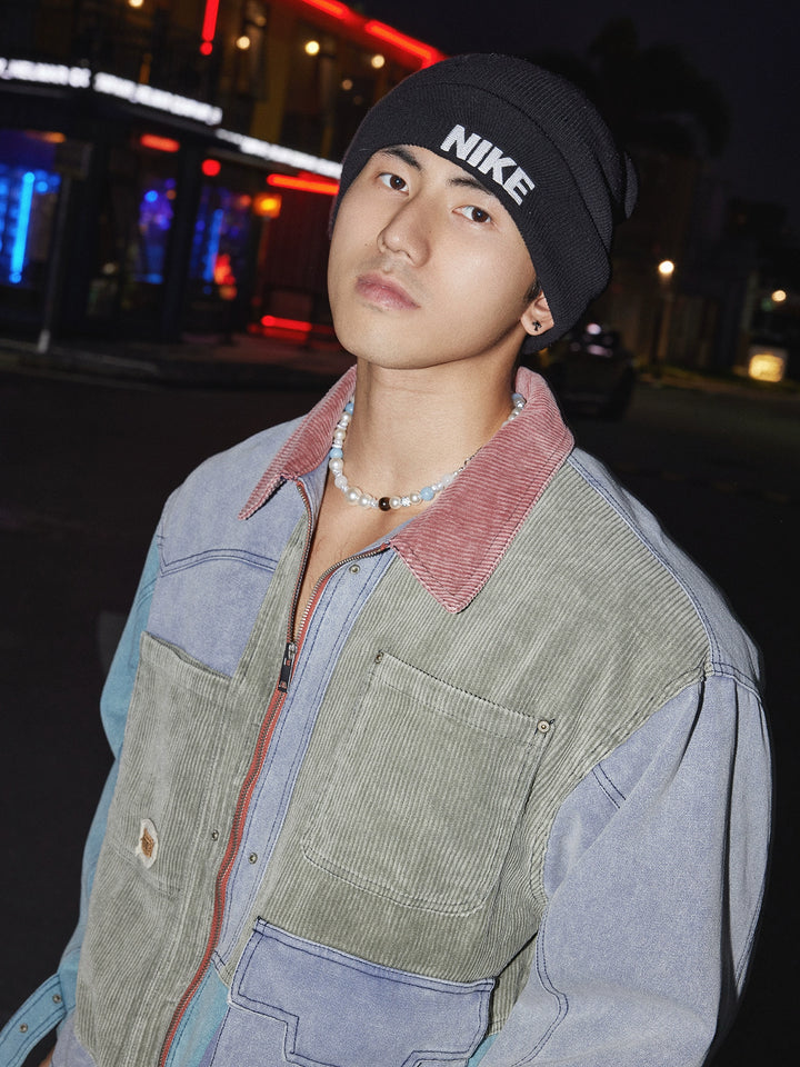 Retro Corduroy Lapel Work Jacket