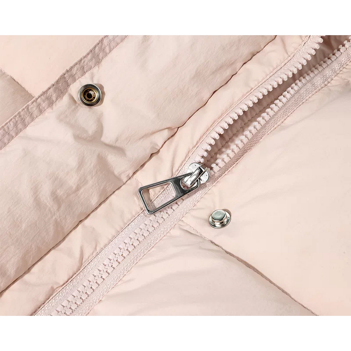 Patchwork Collared Down Jacket