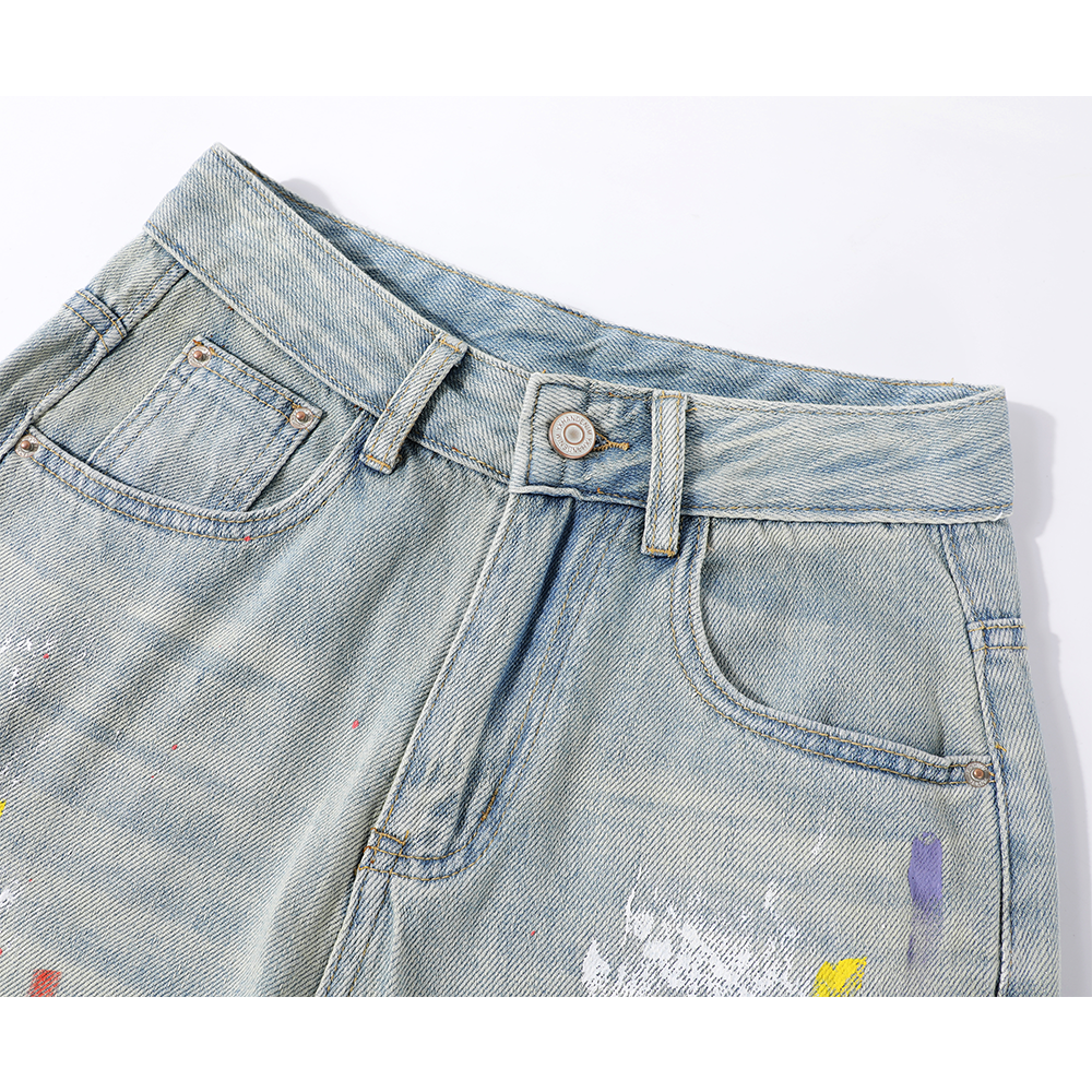 Graffiti Design Wide Leg Jeans