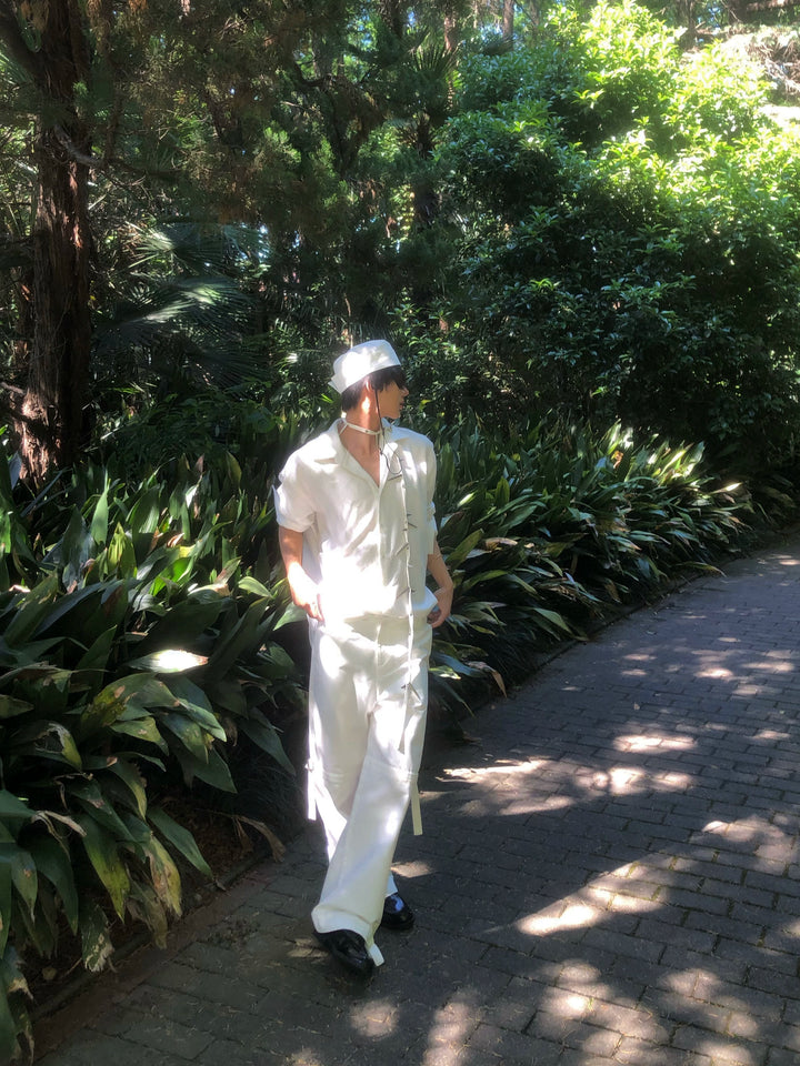 Rivet Detail Loose Fit Long-Sleeve Shirt