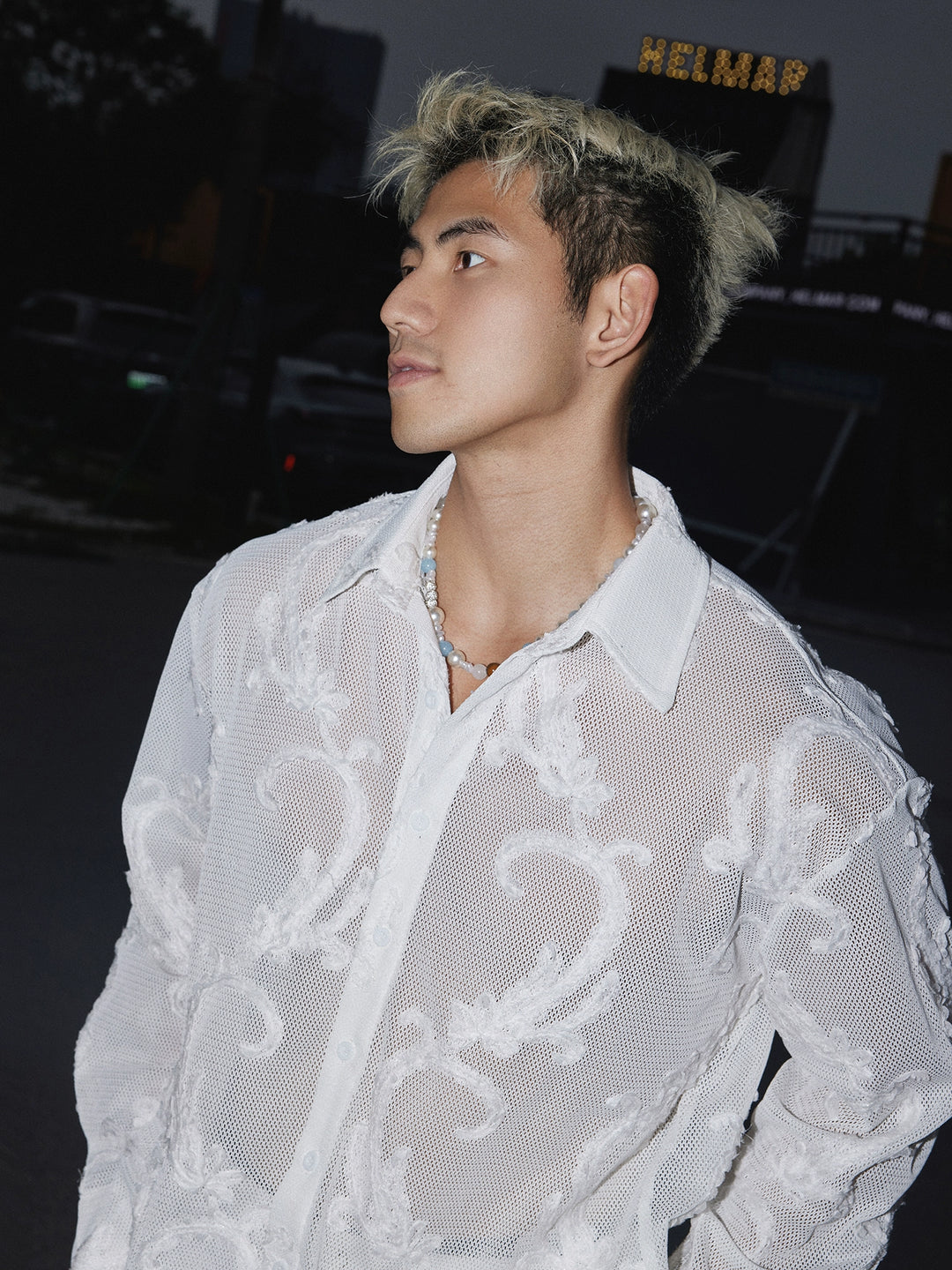 Loose Jacquard Texture Casual Shirt