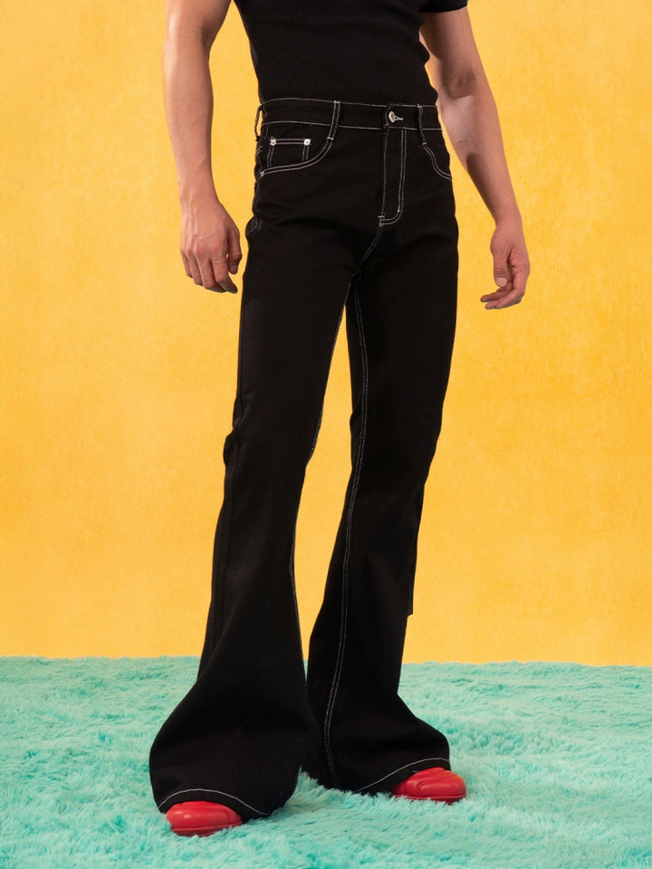 Slim Fit Retro Flared Jeans