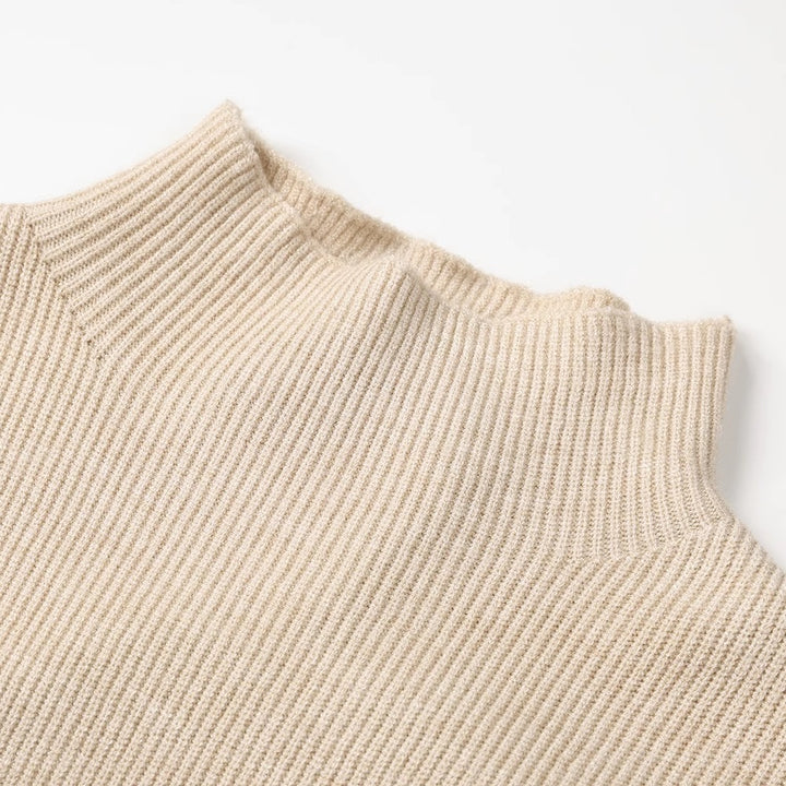 Slim Fit Knit High Neck Sweater