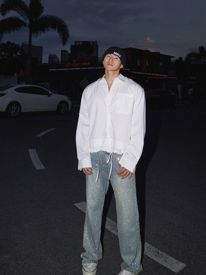 Adjustable Loose Long Sleeve Shirt