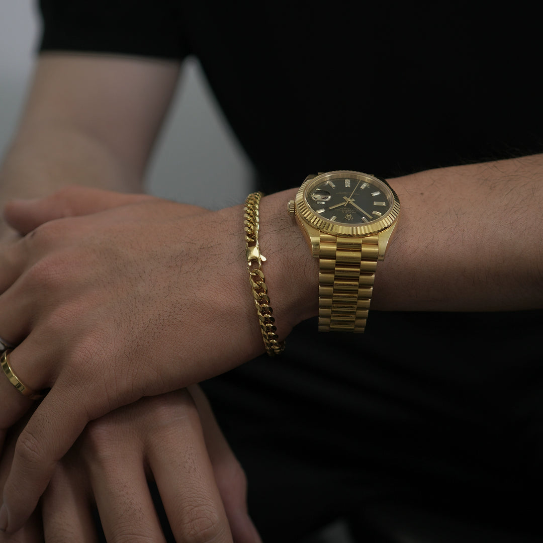 Gold-Plated Cuban Chain Bracelet