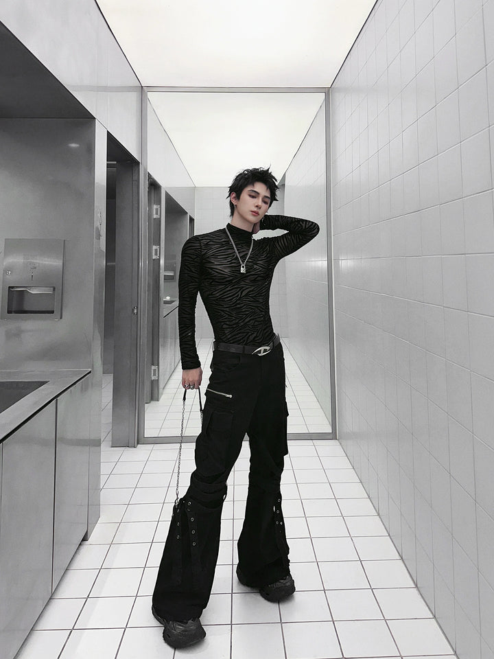 Flared Cargo Street Style Casual Pants