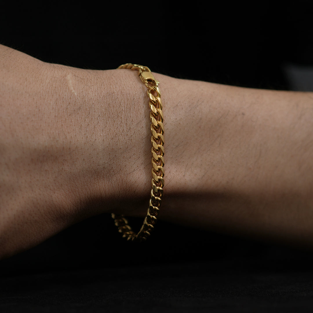 Gold-Plated Cuban Chain Bracelet