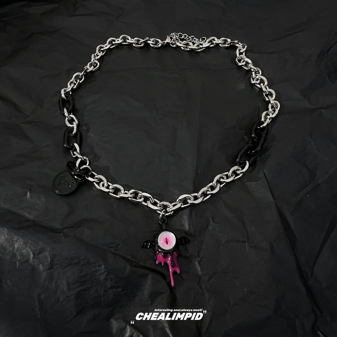 Titanium Steel Devil Pendant Hip-Hop Necklace