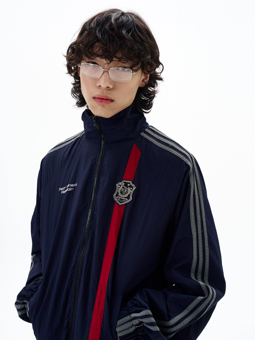 Retro Staande Kraag Jersey Stijl Sportjack