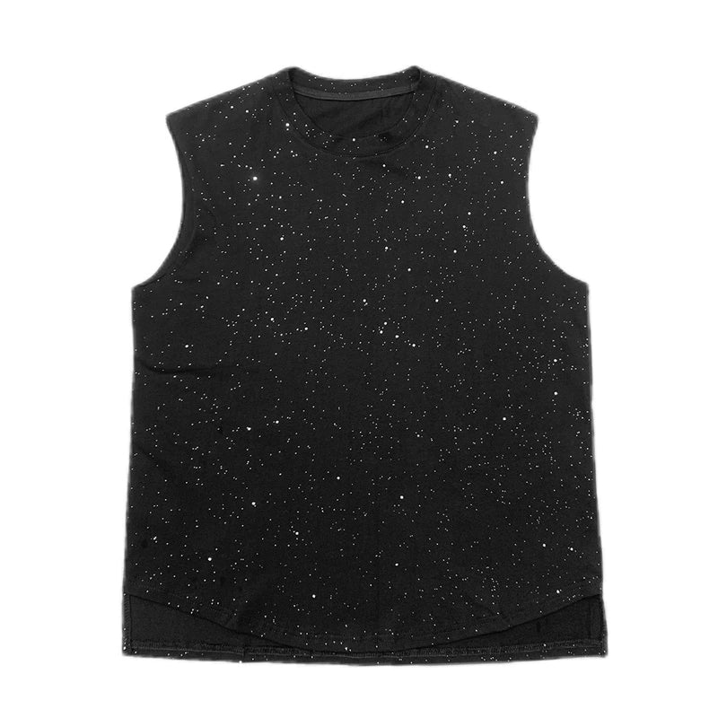 Sequin Sleeveless Loose Fit Vest