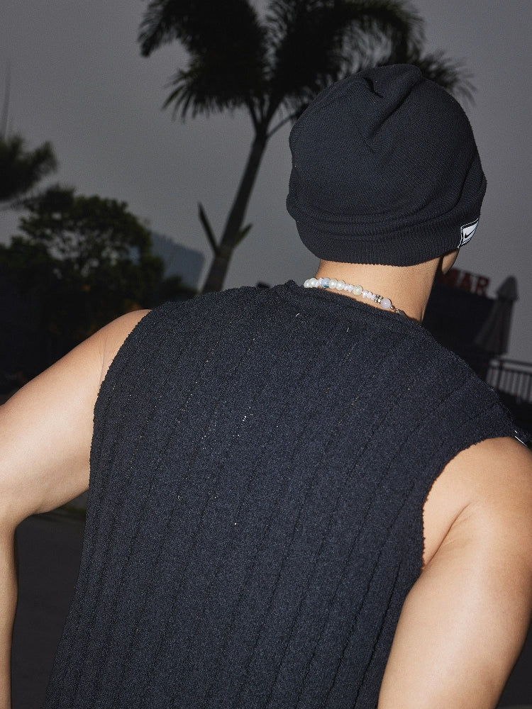 Retro Knitted V-neck Button Vest