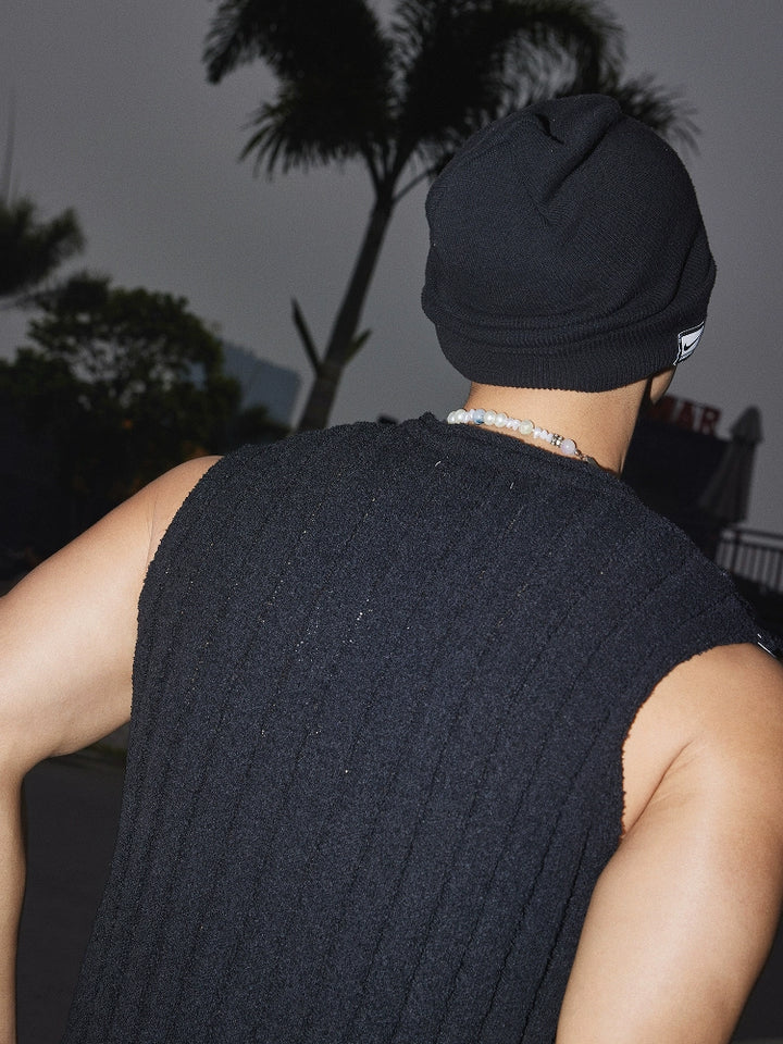 Retro Knitted V-neck Button Vest