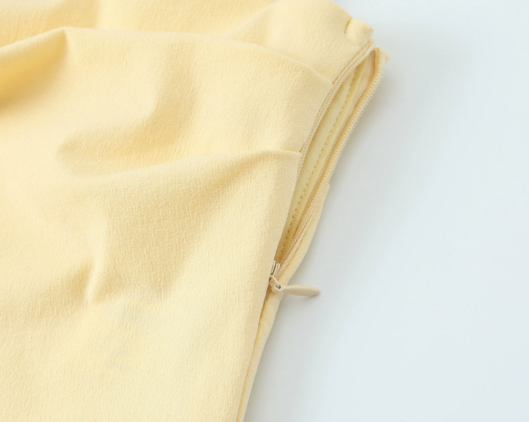 Λεπτό Πλισέ Μίντι Φόρεμα με Τιράντες