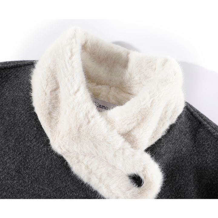 Stand Collar Woolen Mid-Length Coat